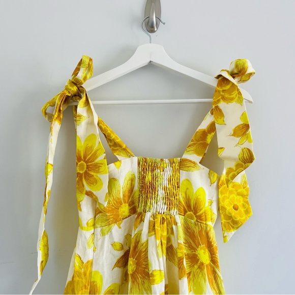 New Alemais Sonny Midi Sundress In Lemon Size 0​ - Picture 5 of 12